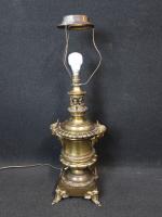 Lampe en bronze d'époque fin XIX's sur piédouche à base...