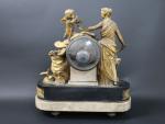Pendule "Allégorie à l'Amour" d'époque Louis XVI en bronze doré...