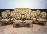 Important mobilier de salon d'époque Louis XVI comprenant une suite...