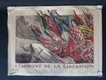 Abel Faivre (d'après) « L'Emprunt de la Libération » Affiche, contre-collée sur...