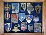 France Lot de 42 (env.) insignes militaires divers, nombreuses reproductions,...
