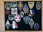 France Lot de 30 (env.) insignes militaires divers, nombreuses reproductions,...