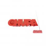 RADIO PUBLICITAIRE « C-H-U-P-A » Rouge
 Made in HONG-KONG ...