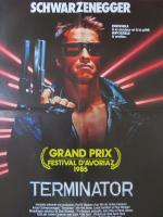 "Terminator" (1985) de James Cameron
Avec Arnold Schwarzenegger
Affichette 0,60 x 0,80