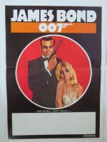"James Bond 007 - Sean Connery" Affiche générique 1975 
Affiche...