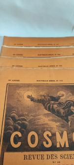 Lot de huit revues COSMOS année 1899.
Traces d'usure sur les...