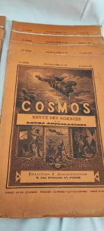 Lot de huit revues COSMOS année 1899.
Traces d'usure sur les...