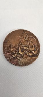 Médaille en bronze graveur L.CARIAT 47mm, non attribué à décor...