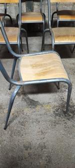 MATCO Lot de 6 chaises d'école années 1950 avec un...