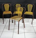 René Malaval designer années 1950 - Lot de quatre chaises...