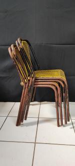 René Malaval designer années 1950 - Lot de quatre chaises...