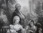 MULLER Charles Lucien (d'après). Marie-Antoinette à Trianon. Grande gravure en...