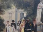 STRIMAN D'après Adrien MOREAU. Napoléon à Fontainebleau. Huile sur toile...