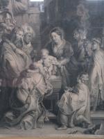 RUBENS Pierre-Paul (1577-1640) D'après. L'Adoration des Mages, gravure, XIXe siècle...