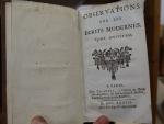 Lot de 31 ouvrages du XVIII's comprenant : Observations sur...