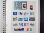 6 reliures Lindner avec boitiers bordeaux de timbres de France...