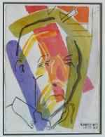 WORMSER Henri (né en 1909) : Portrait d'homme. Aquarelle signée...