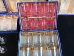 Service de verres 60 pièces modèle "Iris panto oro" comprenant...