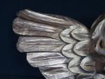 Tête d'ange ailé en bois doré moderne. Haut.: 27 cm...