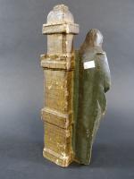 Sainte-Barbe en bois sculpté polychrome, ép. XVII's - XVIII's. Haut...