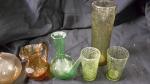 Divers objets en verre a bulle Biot et style Biot...
