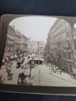Lot de 6 stéréoscopes avril 1903. 
La rue Andrassy, Budapest, Hongrie.  
Le...