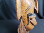 Ancien masque africain en bois sculpté. 
Hauteur 45 cm largeur 17...