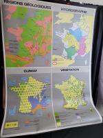 Grande carte de géographie.
Éditions M.D.L. 1981, le relief de la...
