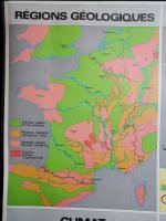 Grande carte de géographie.
Éditions M.D.L. 1981, le relief de la...