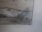 A.MOREAU - Paysage au fleuve, dessin au crayon signé et...