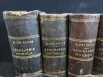 ELYSEE RECLUS - Géographie Universelle, 19 volumes reliés cuir, usures....