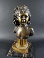 D'après Jean-Antoine HOUDON (1741-1828) : Buste de Sabine Houdon à...