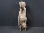 AFRIQUE - COTE D'IVOIRE. Masque Senoufo en bois sculpté, H....