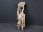 AFRIQUE - COTE D'IVOIRE. Masque Senoufo en bois sculpté, H....