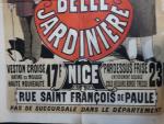 CHERET Jules (1836 - 1932)
A LA BELLE JARDINIERE, NICE, 
rue...