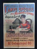 ANONYME 
LAMPE SPECIALE POUR MACHINE A COUDRE CHERI DESPRIN, INVENTEUR,...