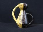 VALLAURIS - Vase en céramique émaillée jaune et noire (H...
