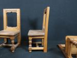 Ensemble de 4 chaises de style Louis XIII, (deuxième moitié...