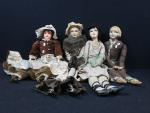 Poupées de salon, vers 1920-1930,  lot de quatre poupées...