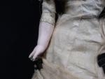 Allemagne, poupée type mannequin, corps en cuire articulé par couture,...