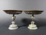 PAILLARD Victor (1805-1886), attribué à. Deux petites coupes en bronze...