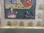 Ecole Iranienne XIXe s. Paire de miniatures peintes à la...