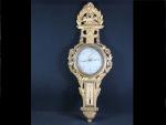 Baromètre thermomètre par Arcélaschy d'époque Louis XVI en bois doré...