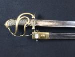 Épée d'Officier d'État-major, modèle 1817 à ciselures. Fusée en corne....