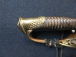 Sabre d'Officier d'Infanterie, modèle 1855. Poignée en corne. Monture en...