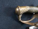 Sabre d'Officier de Cavalerie légère, modèle 1822/82. Poignée en corne,...