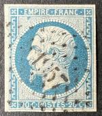 Empire n°14 20c bleu oblitéré PC 1957 de MENDE variété...