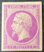 Essai empire 1852 n°18**  1FR imprimé en violet !! Superbe...