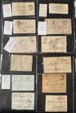 1 collection préphilatélique et d'histoire postale en 116 lettres depuis...