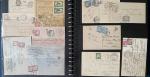 1 reliure LINDNER bleue d'une collection stock de timbres taxes...